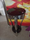 Table coin inox vitre escalier