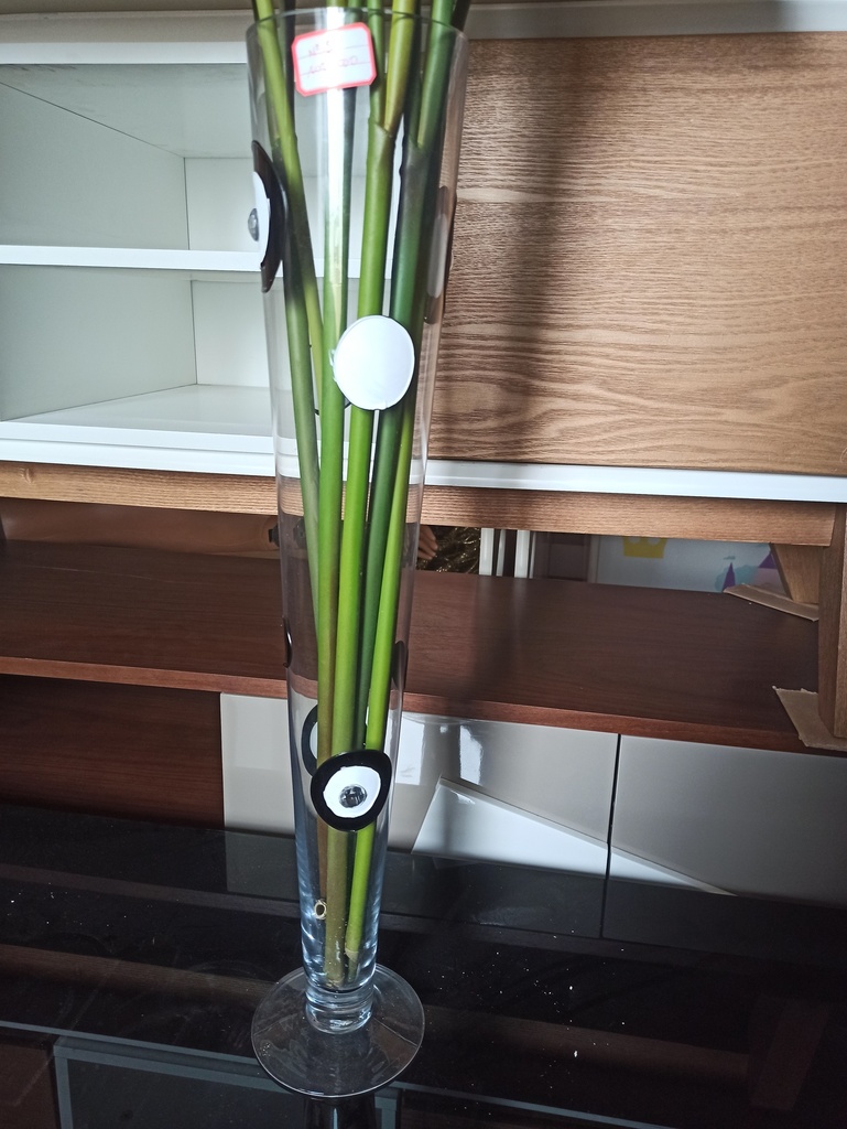 Vase cristal Noir et Blanc