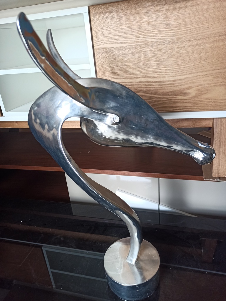 Tête de cheval argenté