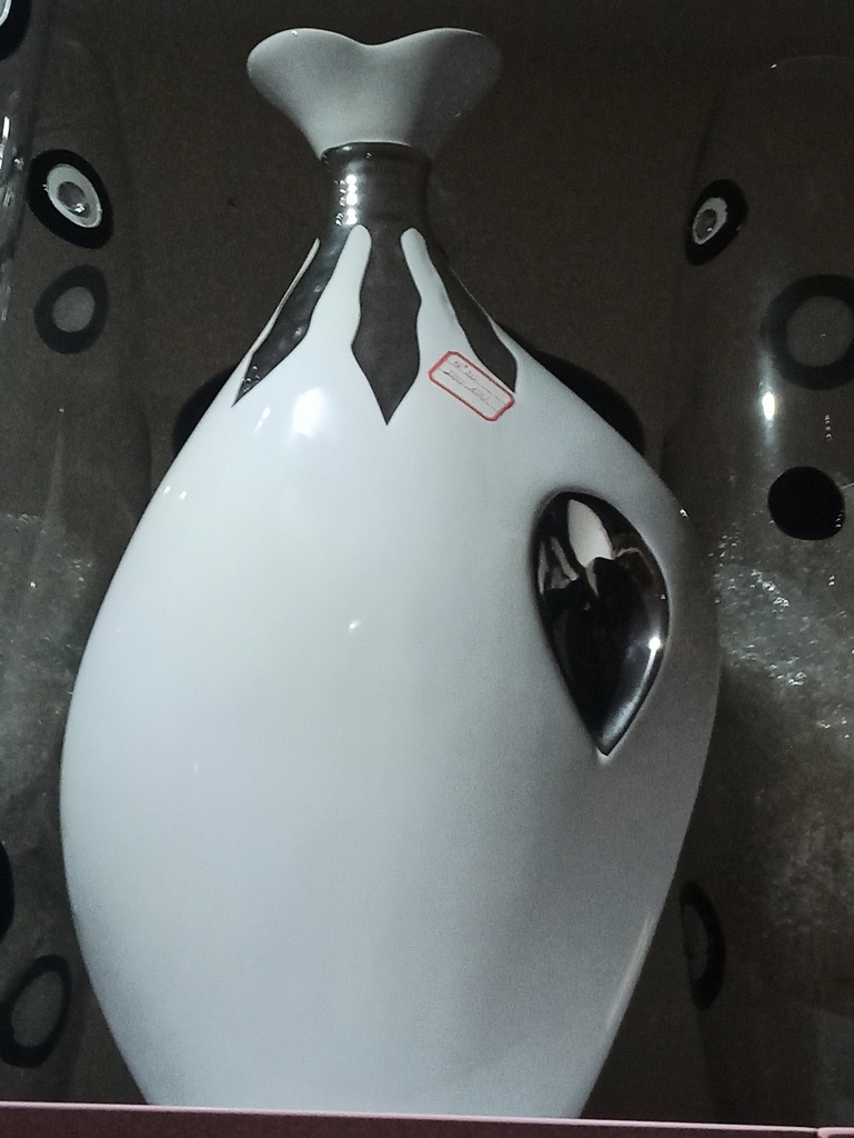 Vase Blanc et argenté