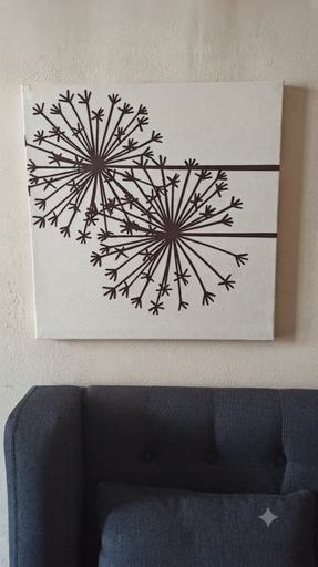[MAI-DEC-TAB-0001] Tableau Décoratif Pivoine Motifs Pissenlit