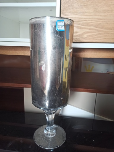 [ALL-0178] Vase à pied argenté moyenne
