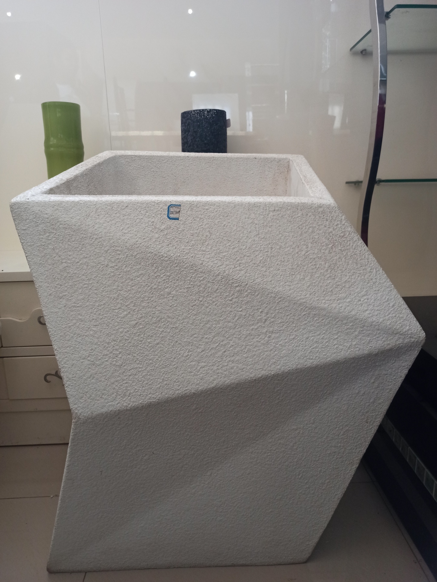 Vase plastique Blanc