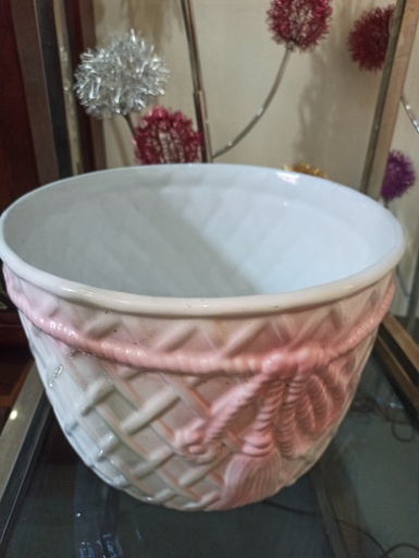 [ALL-0254] Vase Rose et Blanc